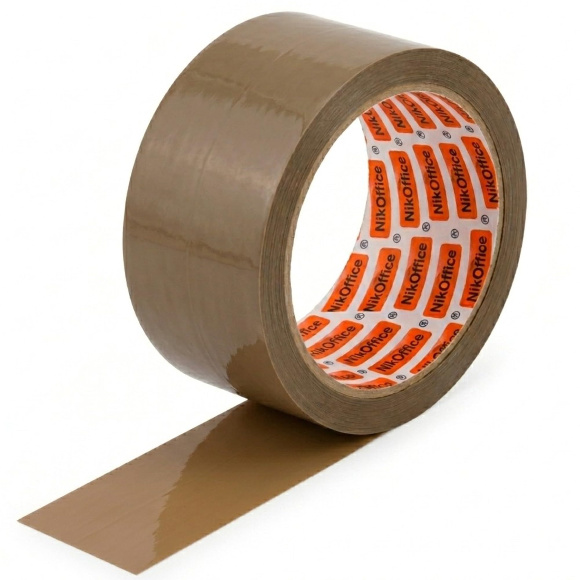 Nastro Adesivo da Imballaggio Marrone 50mm x 66m - 6 Rotoli Resistenti per Pacchi, Spedizioni e Traslochi - Nastro Forte