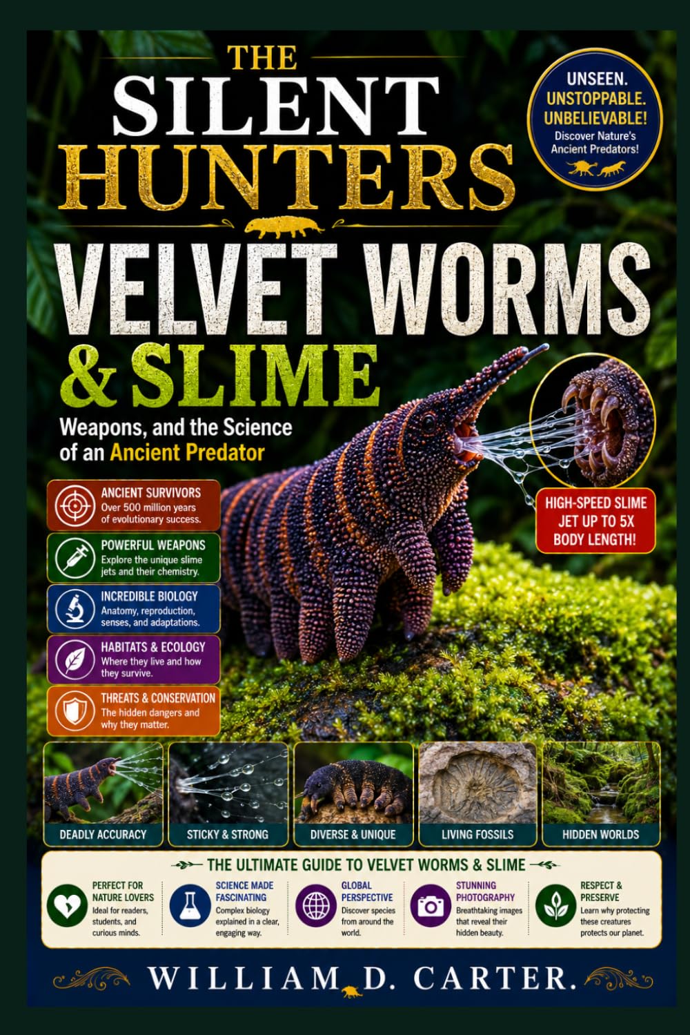 THE SILENT HUNTERS VELVET WORMSSLIME.: Weapons, and the Science of an Ancient Predator