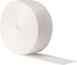 Sangle en polypropylène Durable pour Sac à Dos, Bagages, Bagages, 5 m, Blanc, 25 mm