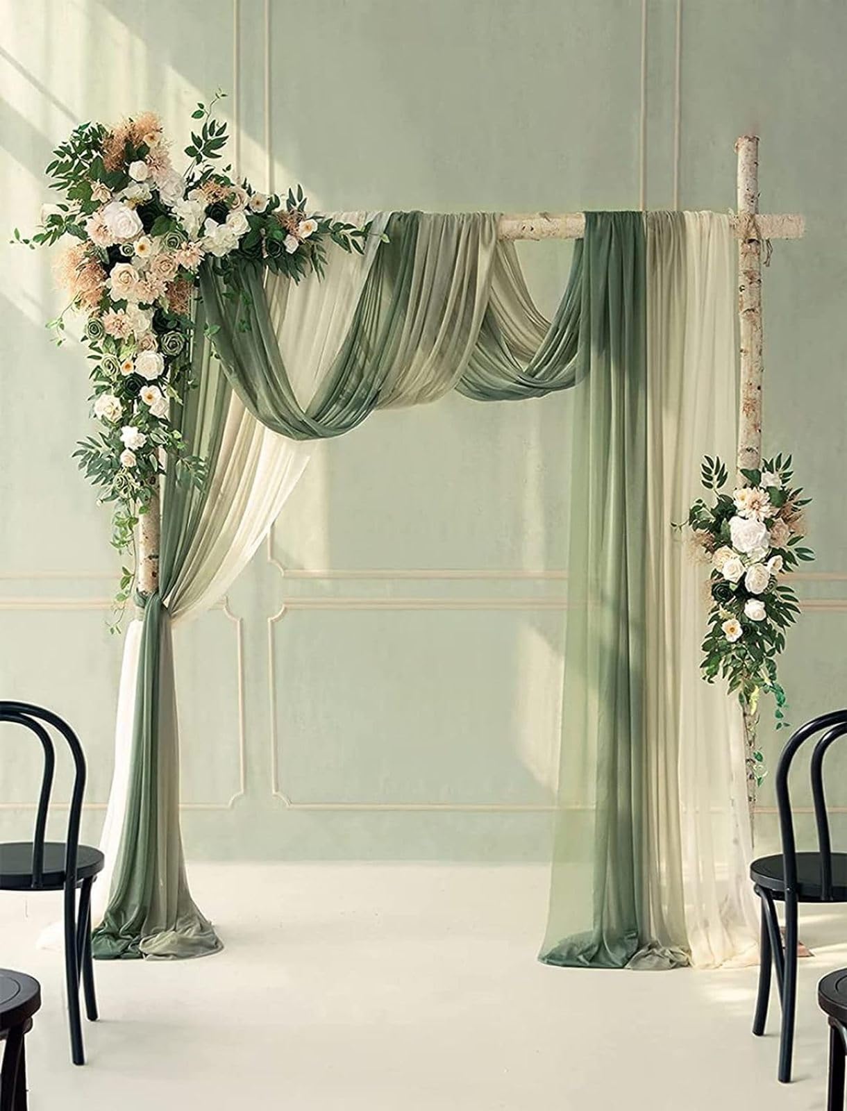 BRYER Künstlicher Hochzeitsbogen mit Blumen-Set (5 Stück), romantische künstliche Blumengirlande für Hochzeitsdekoration, Party, Zeremonie, Empfang, Hintergrund, Dekr,A15
