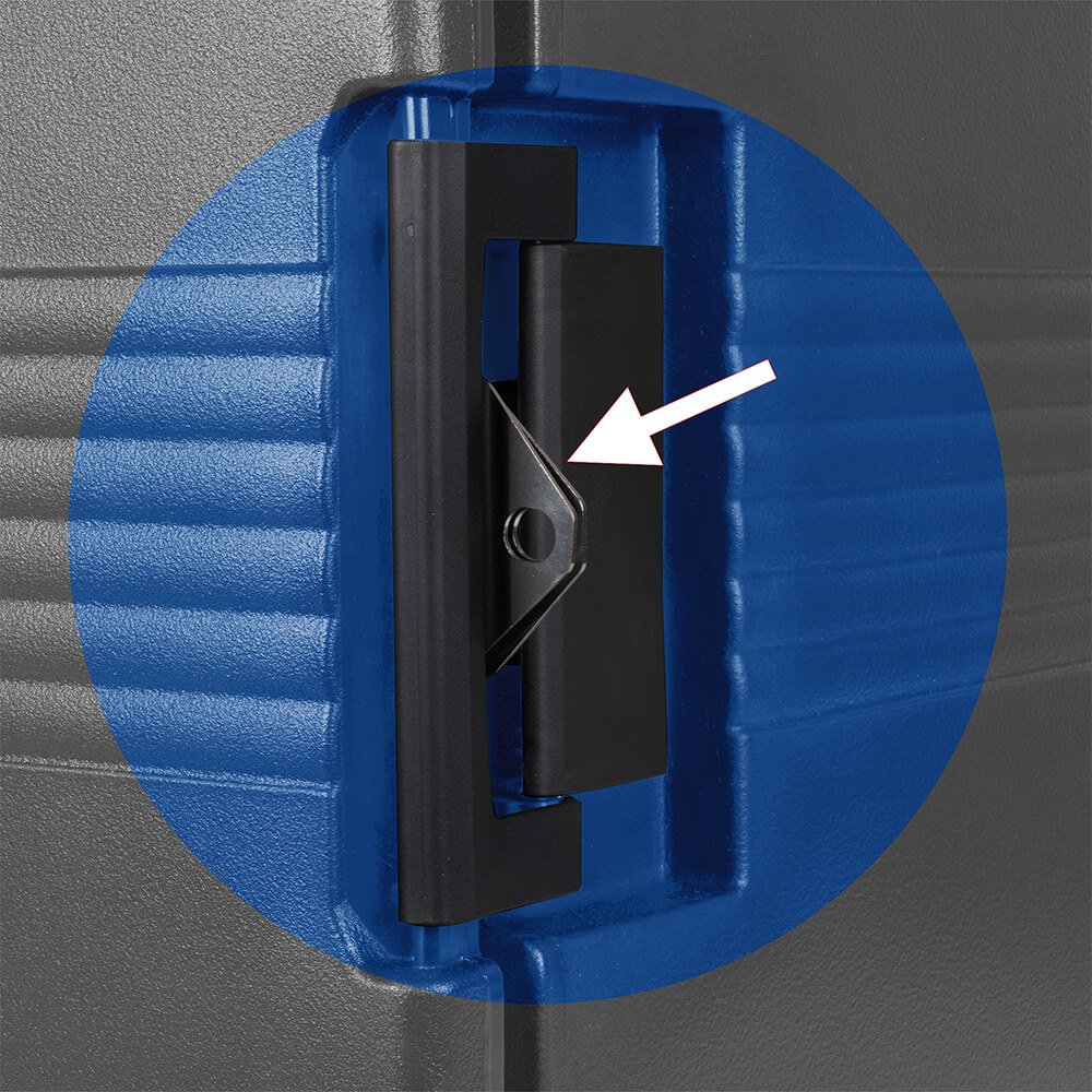 AKRO-MILS 39-0854W023 Attached Lid Container, 1.12 cu. ft., Gray