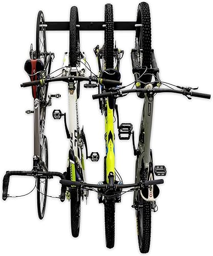 Miniatura 8 de Portabicicletas para garaje para 4 unidades, acero sólido, extra resistente, BLAT - Almacenamiento de bicicletas montado en la pared para garaje
