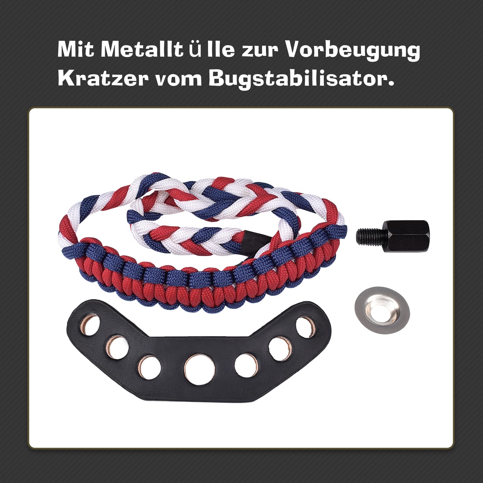 Bow Wrist Sling intrecciato tiro con l'arco regolabile Bow Strap Wrist Sling per accessori per la caccia con l'arco composto