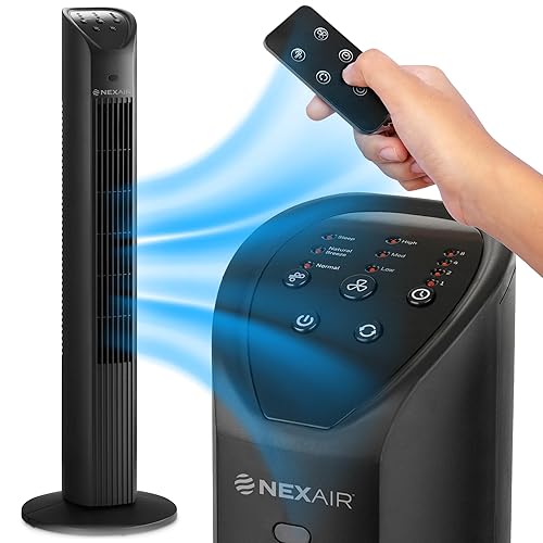 36” Oscillating Tower Fan, 3 Speed Portable Fan Tower With