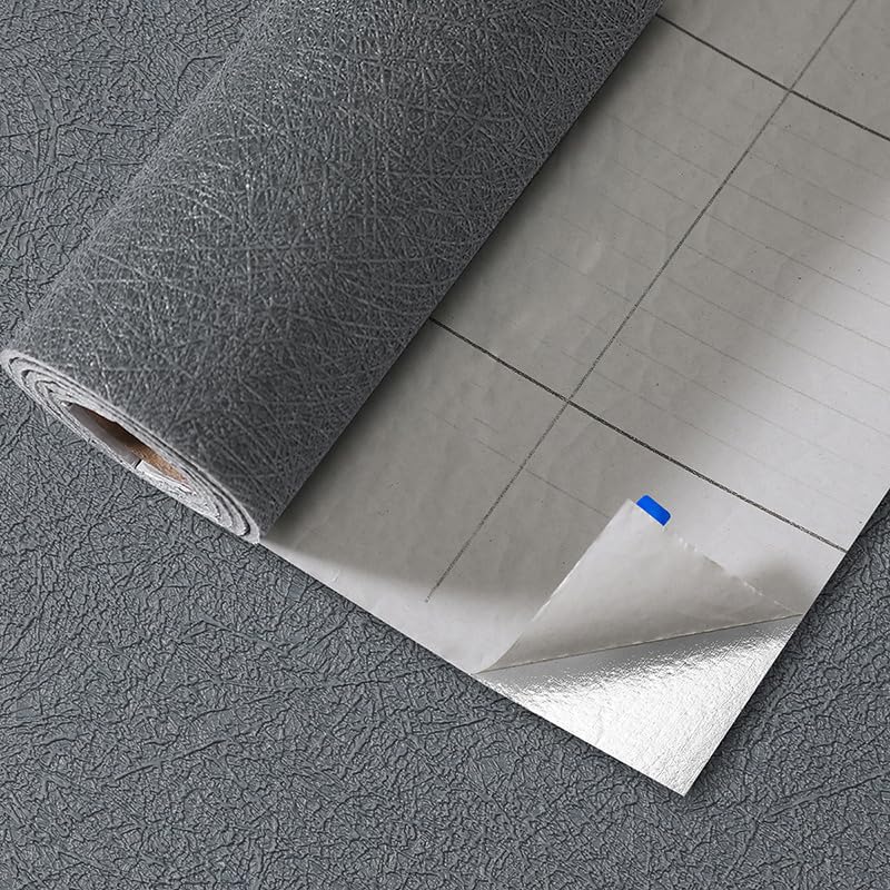 Cathpetic Peel and Stick Wallpaper Black Thermal Self Adhesive Wallpaper 50 * 280cm Thicken Texture Wallpaper Waterproof Insulating Wall Paper for Kitchen,Living Room,Bathroom — image 1