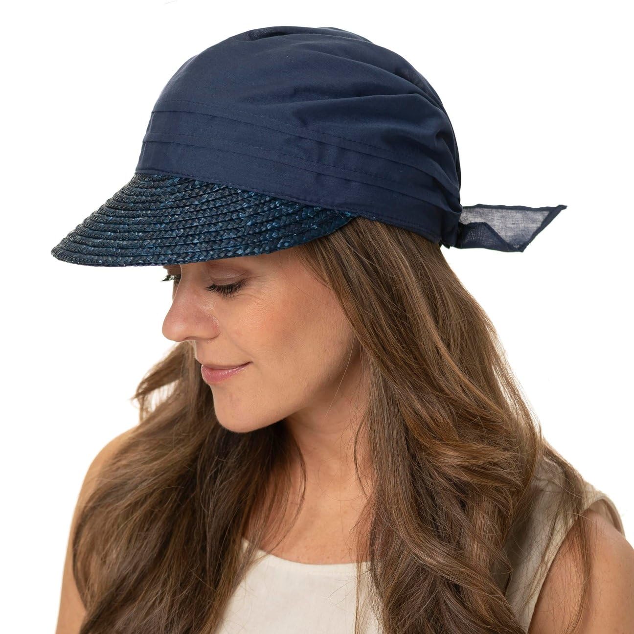 Seeberger Damen Sonnenhut Stroh-/Stoffcap Einfarbig