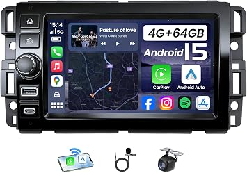 4G+64G Android 15 Car Radio for 2007-2013 Chevy Silverado GMC Sierra Yukon