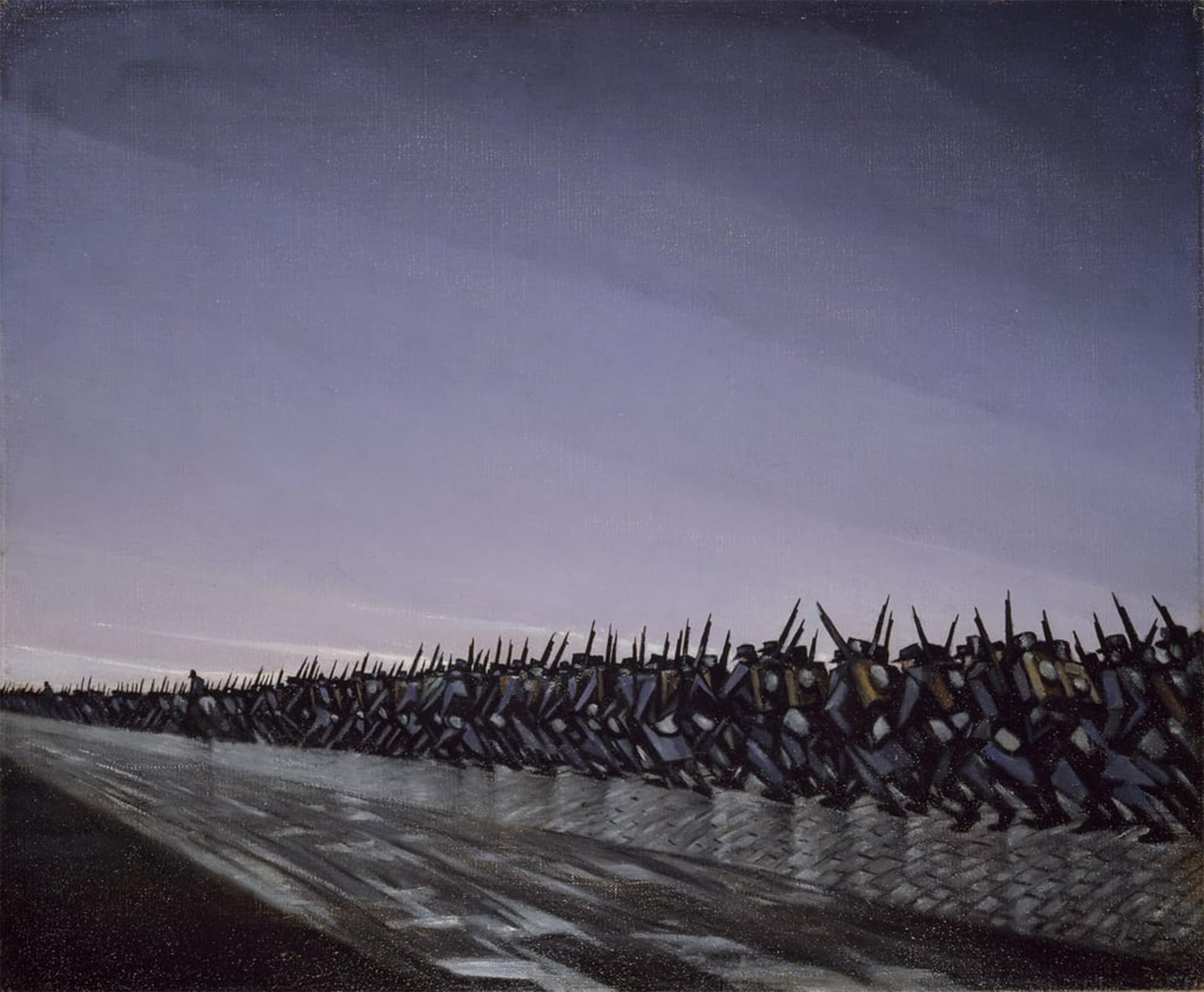 ARTXLXXBN Famous Art Print Poster Vintage Wall Art Column on the March by Christopher Richard Wynne Nevinson Canvas Art Poster for Home Decor 60x90cm