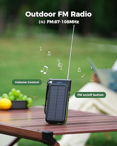 Miniatura 7 de GOODaaa Banco de energía solar, cargador portátil inalámbrico de 45800 mAh, cables integrados, cargador solar de carga rápida de 15 W, entrada y