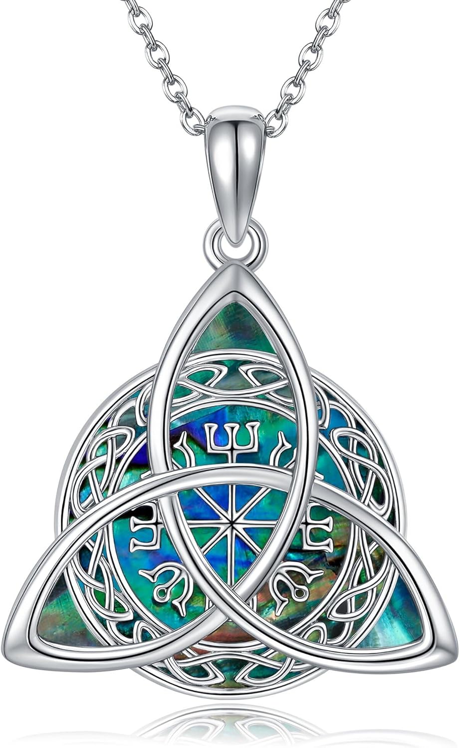 Celtic Knot Viking Necklace 925 Sterling Silver Amulet Pendant Viking Jewelry Gift for Women Men