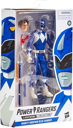 Miniatura 7 de Power Rangers Lightning Collection Mighty Morphin Blue Ranger - Figura de acción coleccionable de 6 pulgadas con accesorios