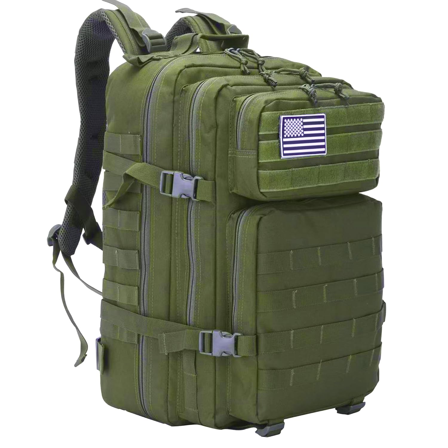 45L Tactical Backpack for Men & Women,Military Molle Rucksack with 900D Fabric,3-Day Bug Out Bag,Hiking Trekking Gym Emergency Survival Backpack(army green)