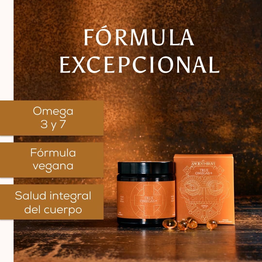 Ancient + Brave True Omegas+ | 60 Cápsulas | 30 Días | Omega-3 y Omega-7