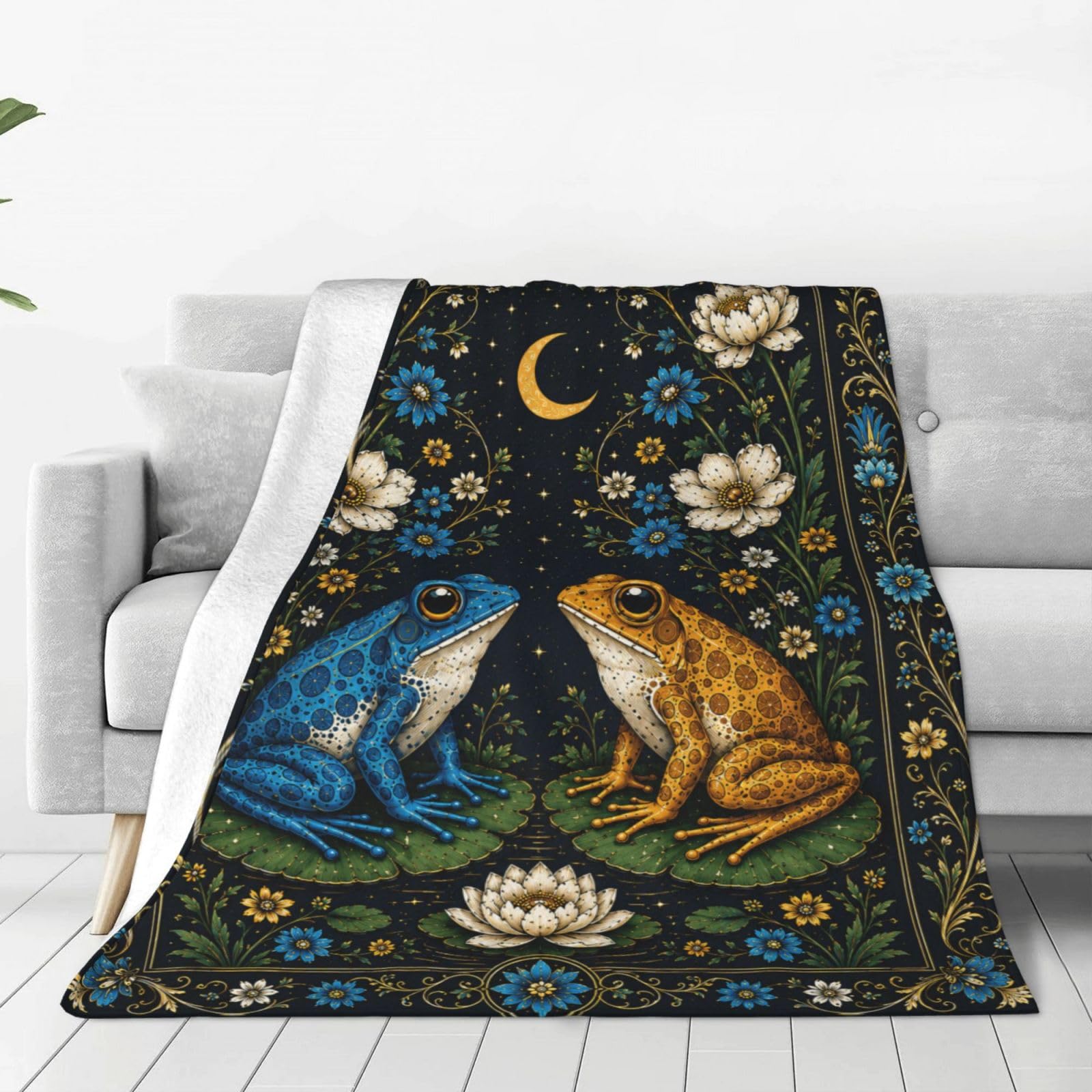 Banonaty Men's Frog Throw Blanket Gifts Stuff For Wo 50"X40"