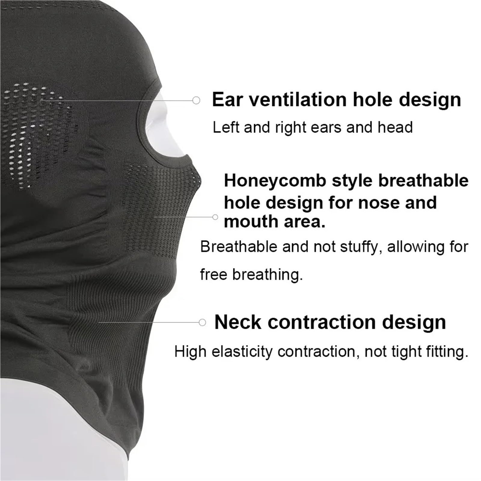 Hochelastische atmungsaktive Sturmhaube Radfahren Vollgesichtsmaske Outdoor Ski Motorrad Helm Liner