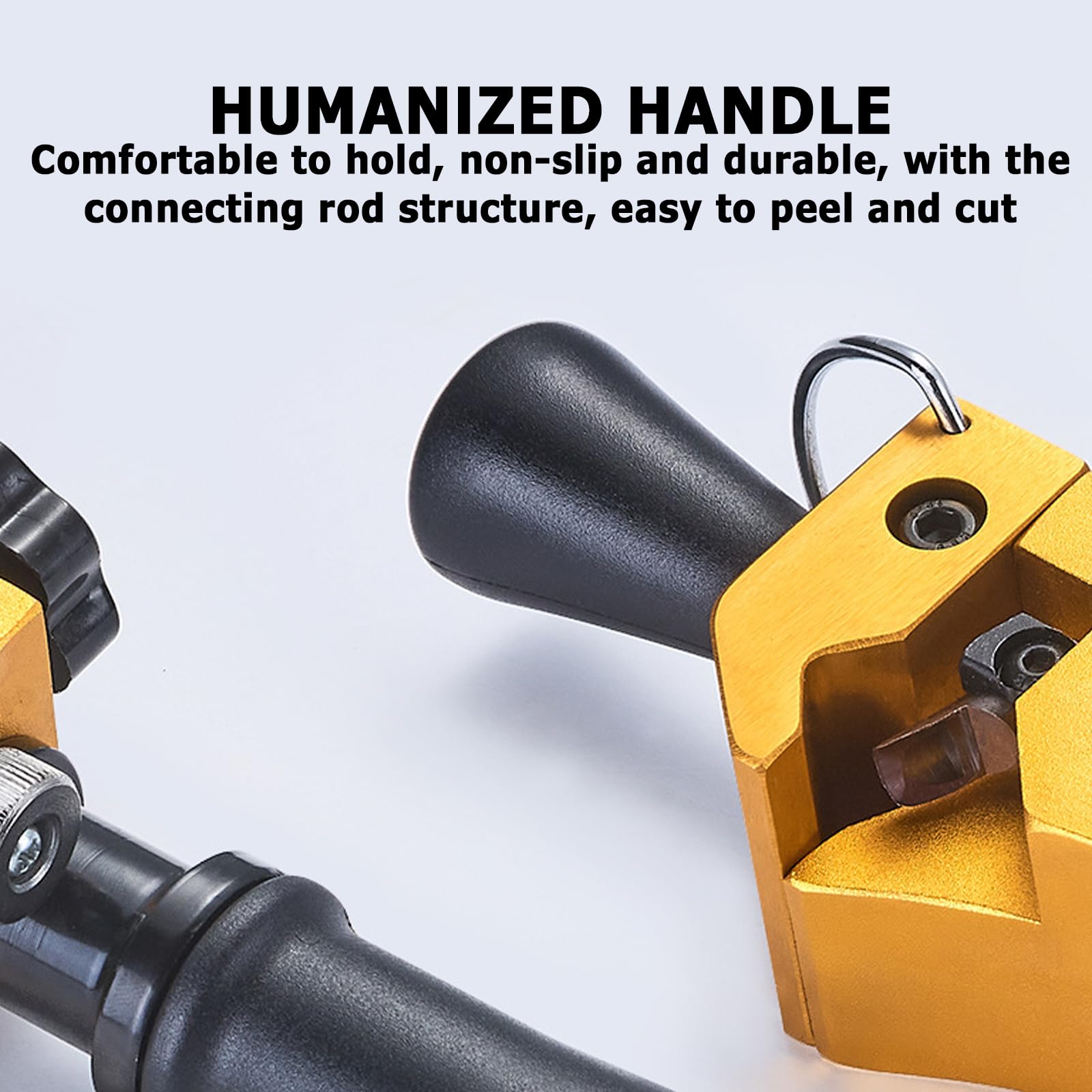 Cortador pelacables giratorio – Máquina peladora manual de cables para cables aislados de alto y bajo voltaje – Diámetro pelable de 12 a 40 mm – Cuchillo de extracción de capas – Herramienta