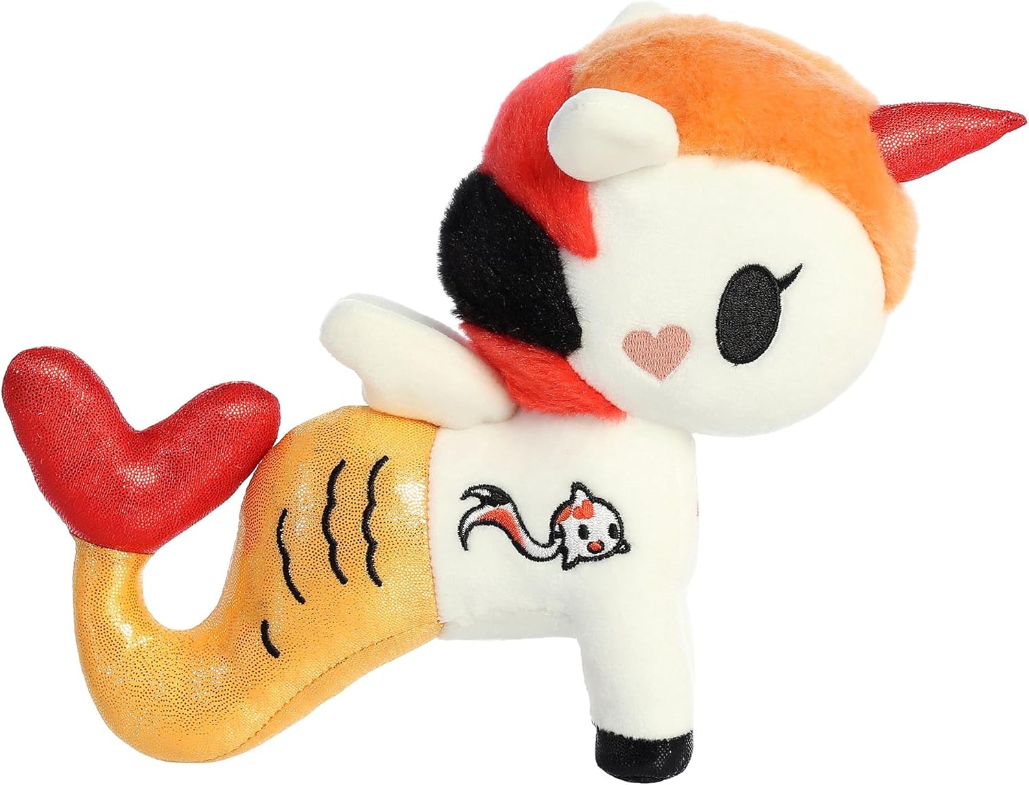 Aurora® Enchanting ©Tokidoki Jade Stuffed Animal - Decorative Plush with Colorful Design - Ideal Gift for Adults and Kids - White 8.5 Inches