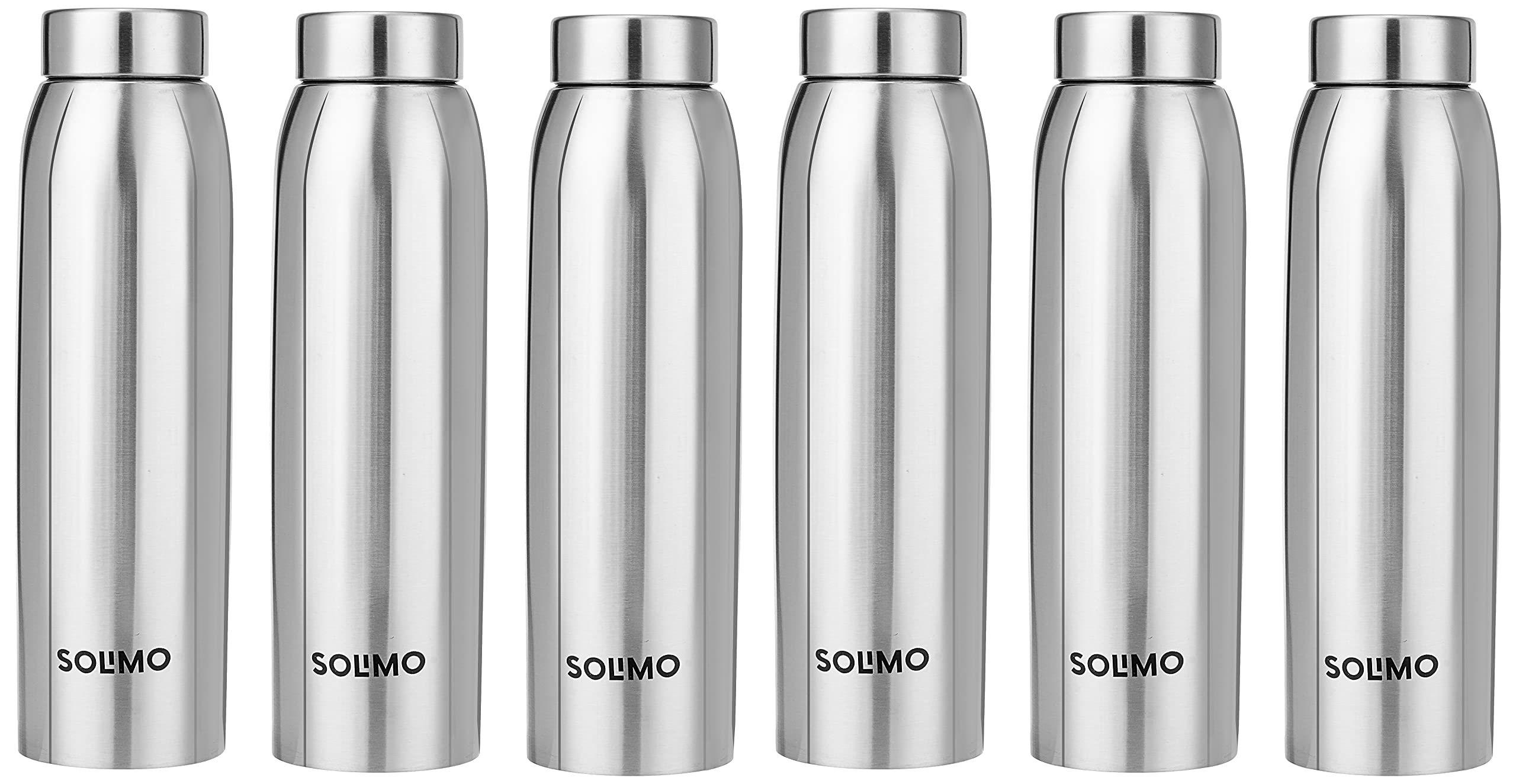 Amazon Brand - Solimo Stainless Steel Water Bottle, Set Of 6, 1 L Each, 1 liter (B0929MFFTT) Amazon Price History, Amazon Price Tracker