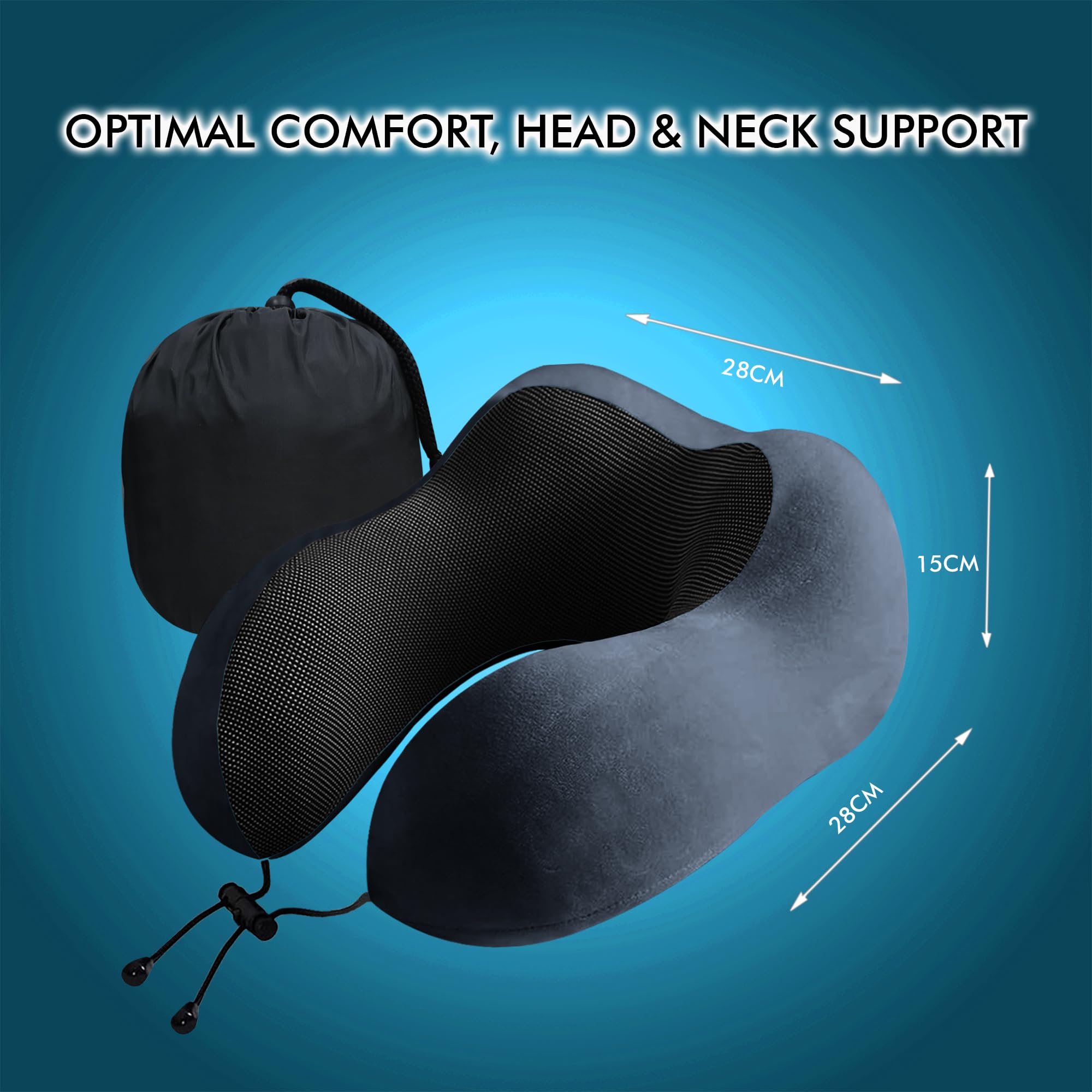 Travel Neck Pillow - Memory Foam Comfort -7