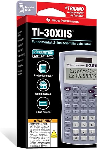 Vista 17 de Calculadora científica Texas Instruments TI-30 X IIS 2-Linea, Negro