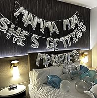 Vista 2 de JeVenis Mamma Mia Shes Getting Married - Decoración de despedida de soltera Última Discoteca, suministros de fiesta de Mamma Mia Decoración