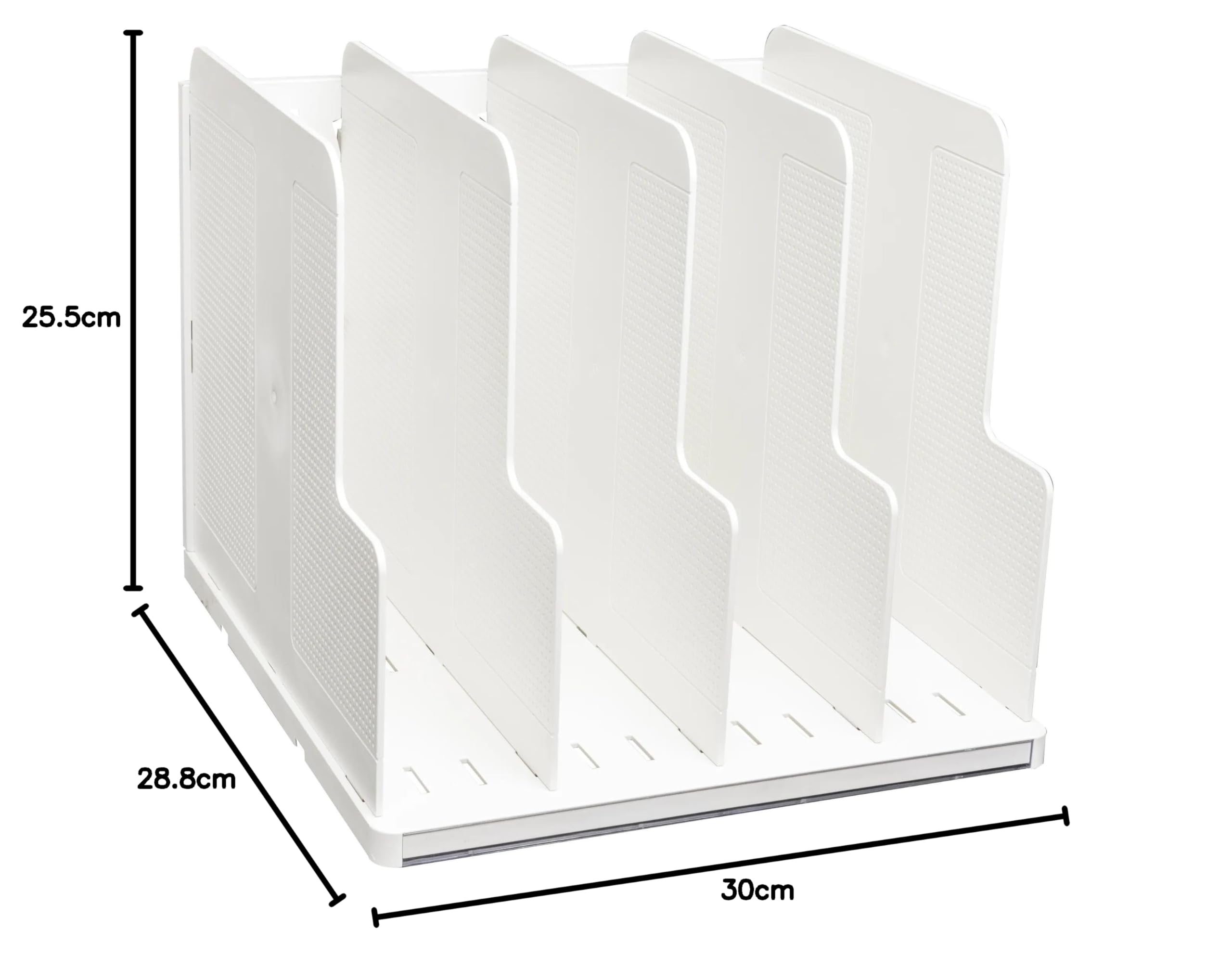 EXACOMPTA - Rif. 390013D - Ordinatore verticale MODULOTOP con 5 divisori Autentik, per ordinamento di posta o documenti A4+, dimensioni: profondità 30 x larghezza 28,8 x altezza 25,5 cm, bianco