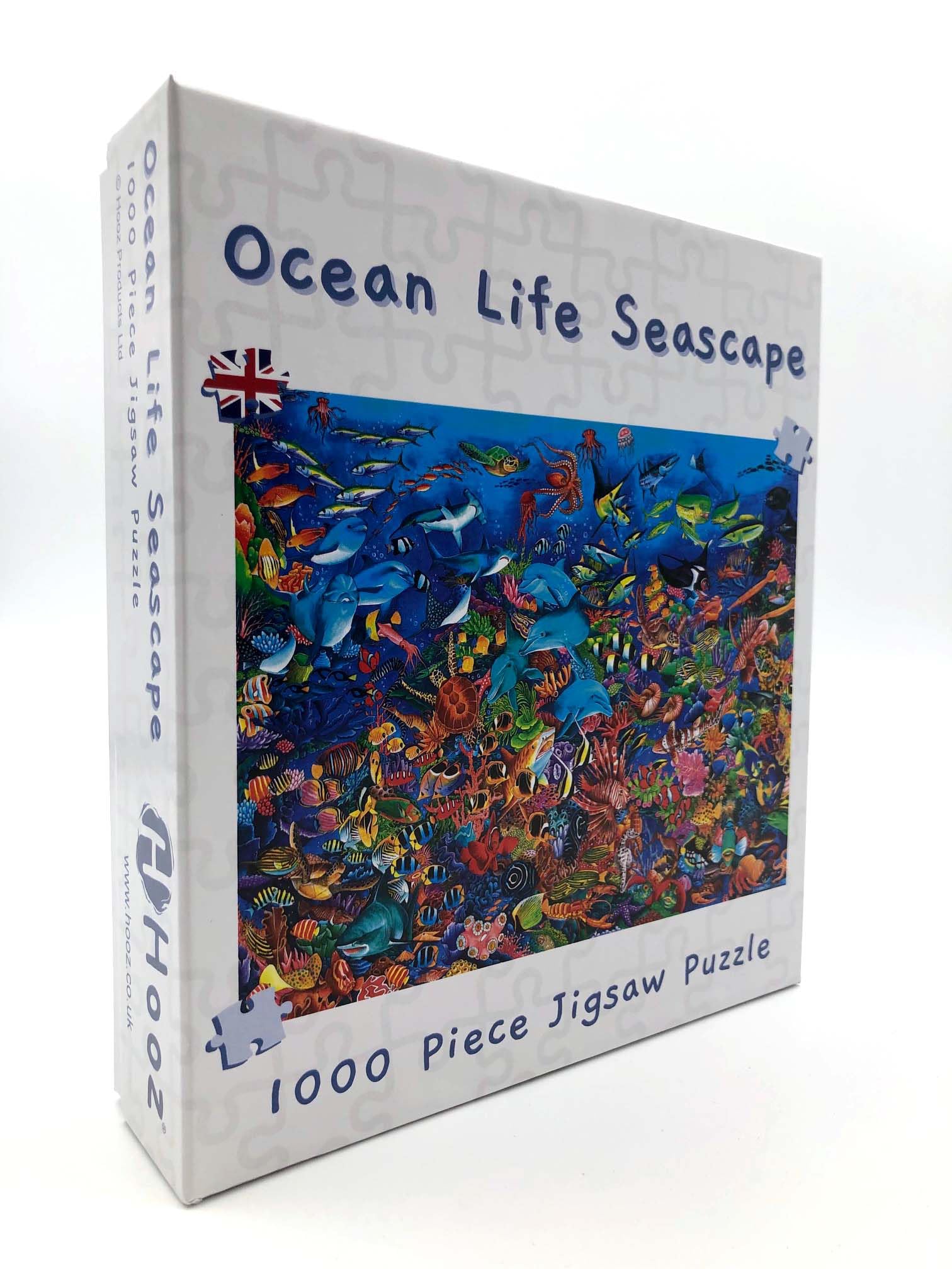 Hooz ‘Sea Life’ jigsaw for adults and older children, 1000 Piece Jigsaw Puzzle featuring colourful fish