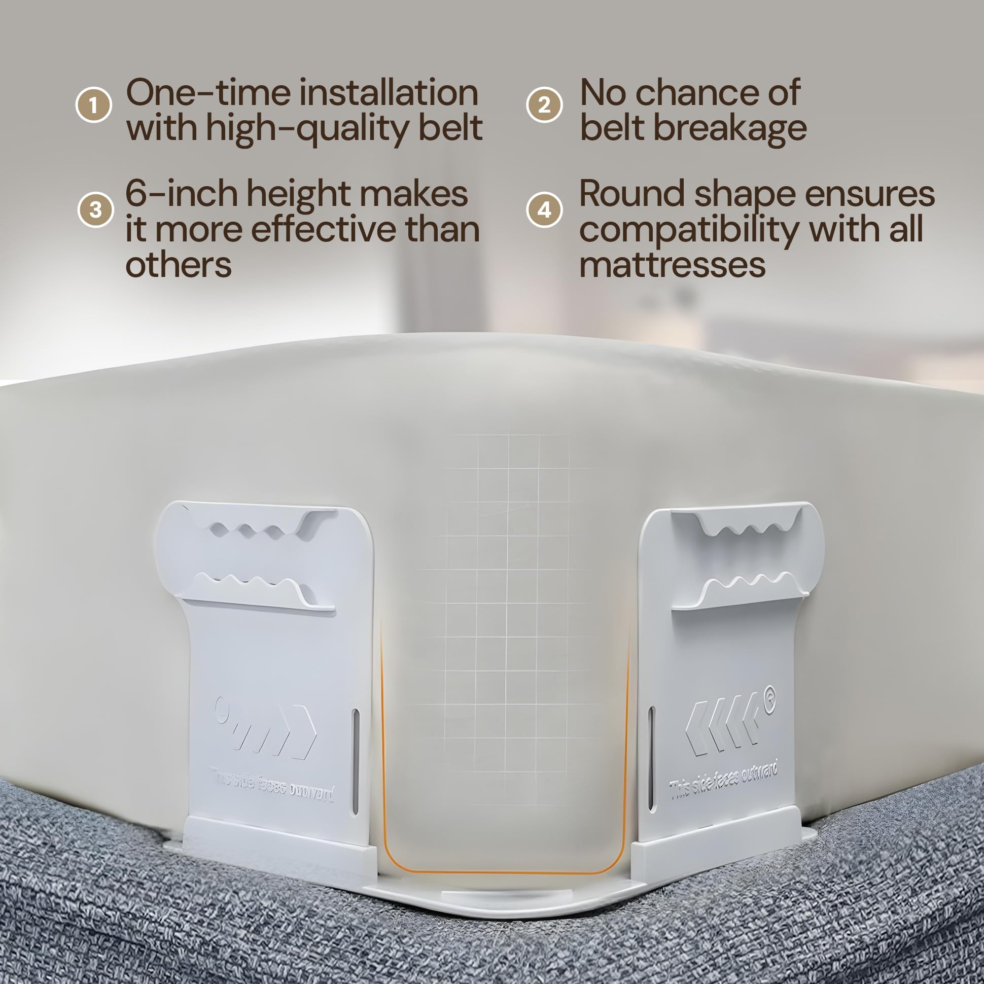 OWKAR Bed Sheet Holders No More Loose Sheets, Bed Sheet Locks for King Queen Twin Mattress Keep Sheets Firm & Tight, Corner Sheet Holder for Fitted Sheets, Easy Installation (White)