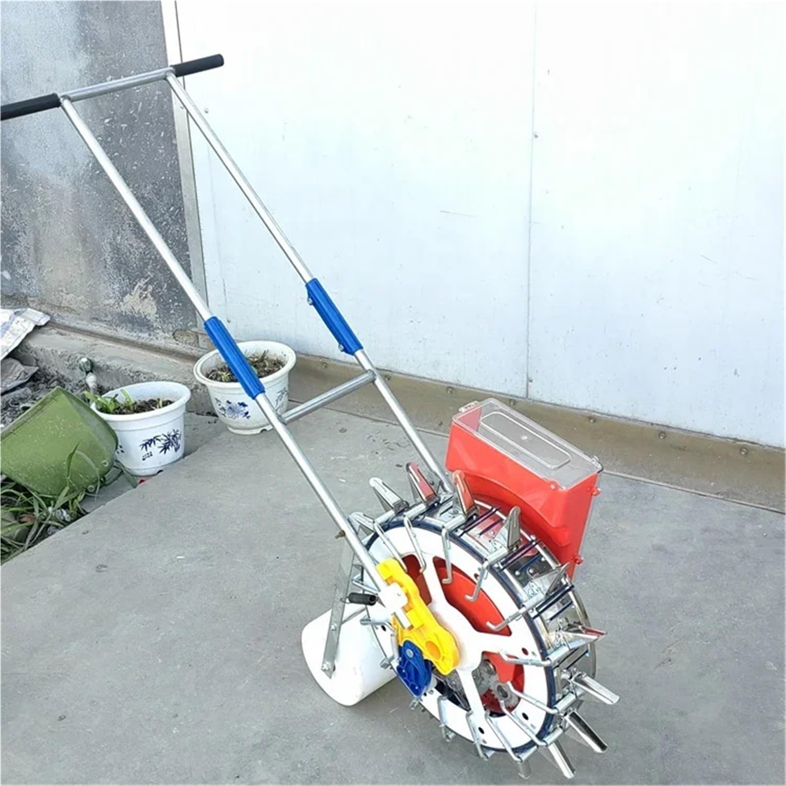 Strumenti per Semina Piantatrice di fagioli e mais a spinta manuale Strumenti Agricoli