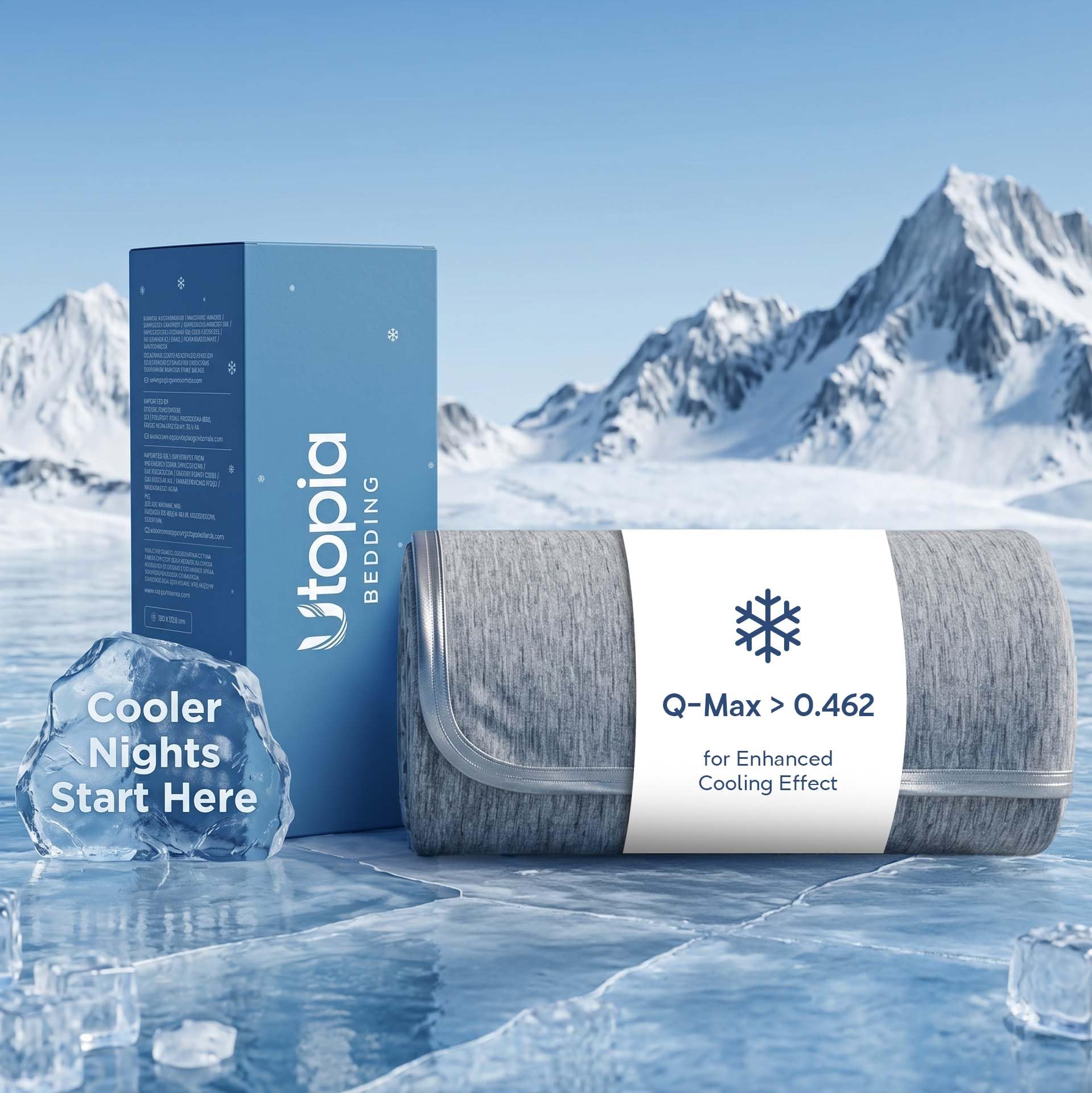 Utopia Bedding Double Size Cooling Blanket Made from Lightweight Nylon, Breathable Summer Blanket for Soft Comfort, Travel-Friendly, Perfect for Hot Nights (Grey, 150x200 cm) — image 1