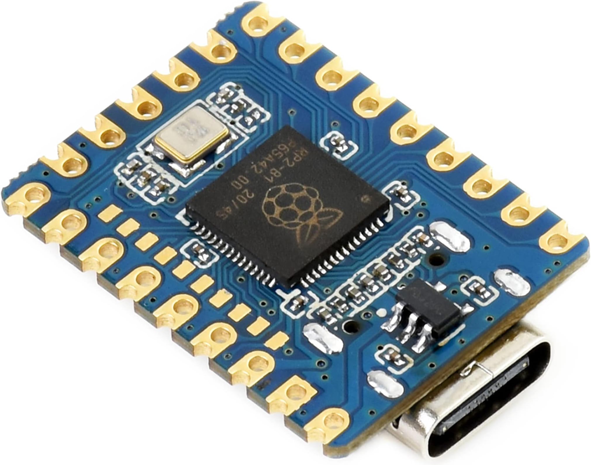 RP2040-Zero Mini Version, Pico-Like MCU Board Based on Raspberry Pi MCU RP2040, Dual-Core Arm Cortex M0+ Processor, Onboard 2MB Flash Memory, Type-C USB Connector, Support C/C++，MicroPython