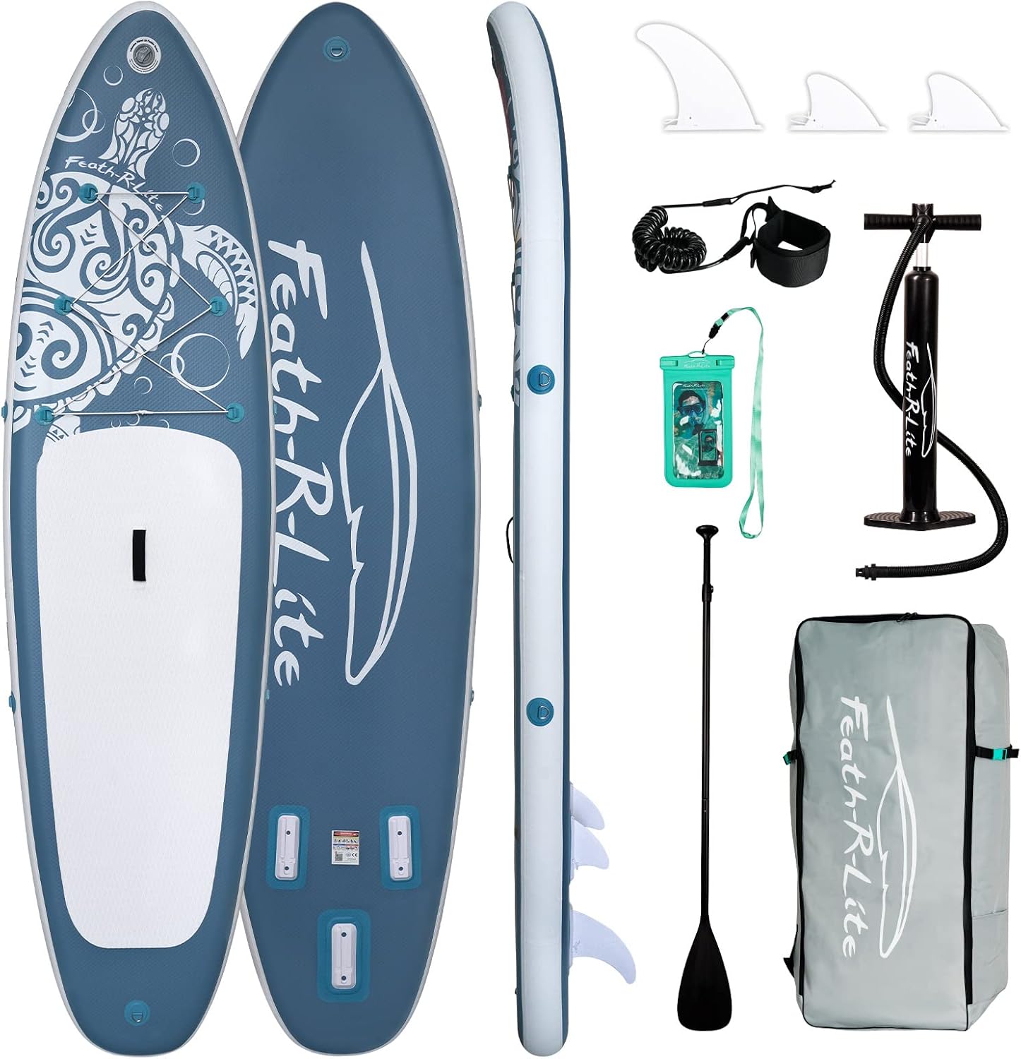 FEATHRLITE Inflatable Stand Up Paddle Board Surfboard SUP Complete Inflatable Paddleboard