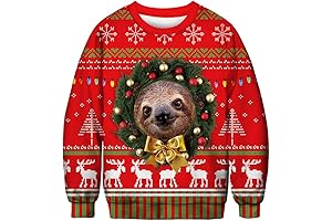 ALBIZIA Sloth Ugly Christmas Sweater for Women: A Ho-Ho-Holiday Gem