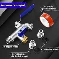 SPGOOD Dupla Kerti Csap 1/2" Sárgaréz Fagyálló Rozsdamentes Kék Tömlőcsatlakozó Tömítőszalaggal Kertöntözéshez 2