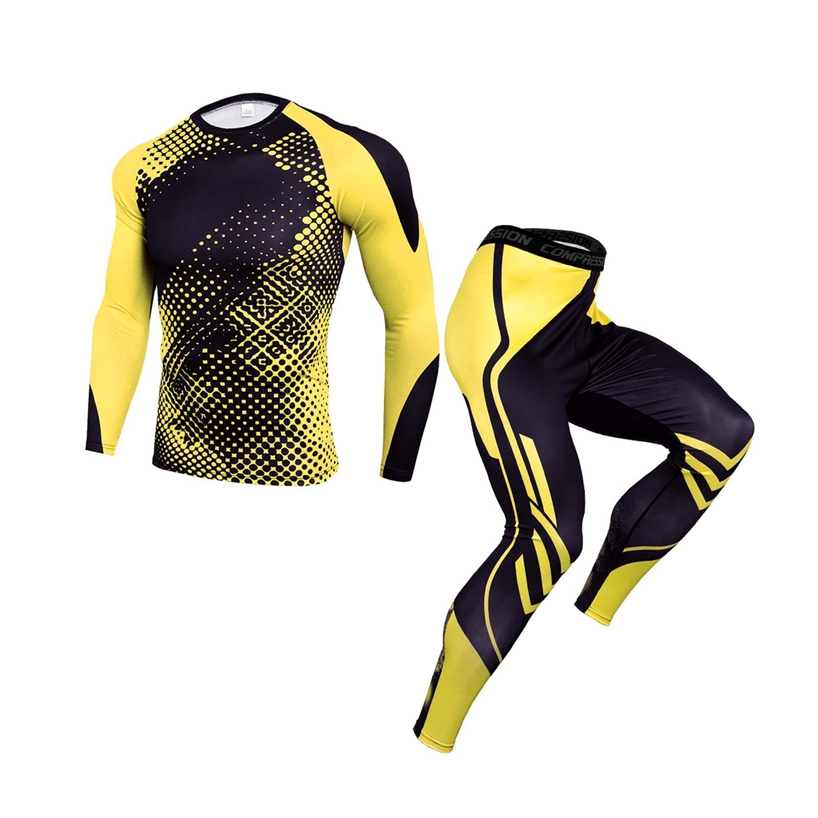 Fahrradbekleidung für Männer Radfahren Jersey Langhülse Fahrrad Rad Rad Hemden Schnelltisches T-Shirt eng anliegende elastische Sporttraining Kleidung Outdoor Lässige Laufkleidung Herren-Radsportbekle
