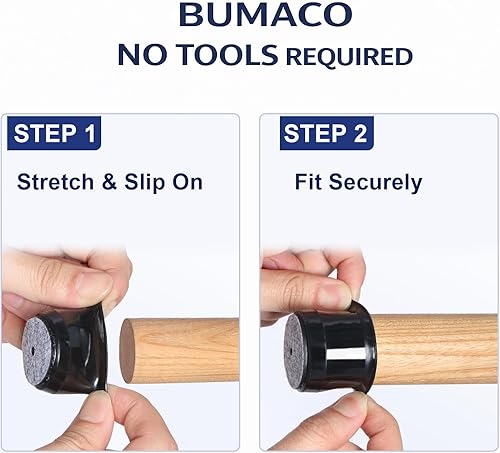 Miniatura 6 de BUMACO Protectores de suelo para patas de silla, protectores de patas de silla para suelos de madera dura, almohadillas de silicona para proteger