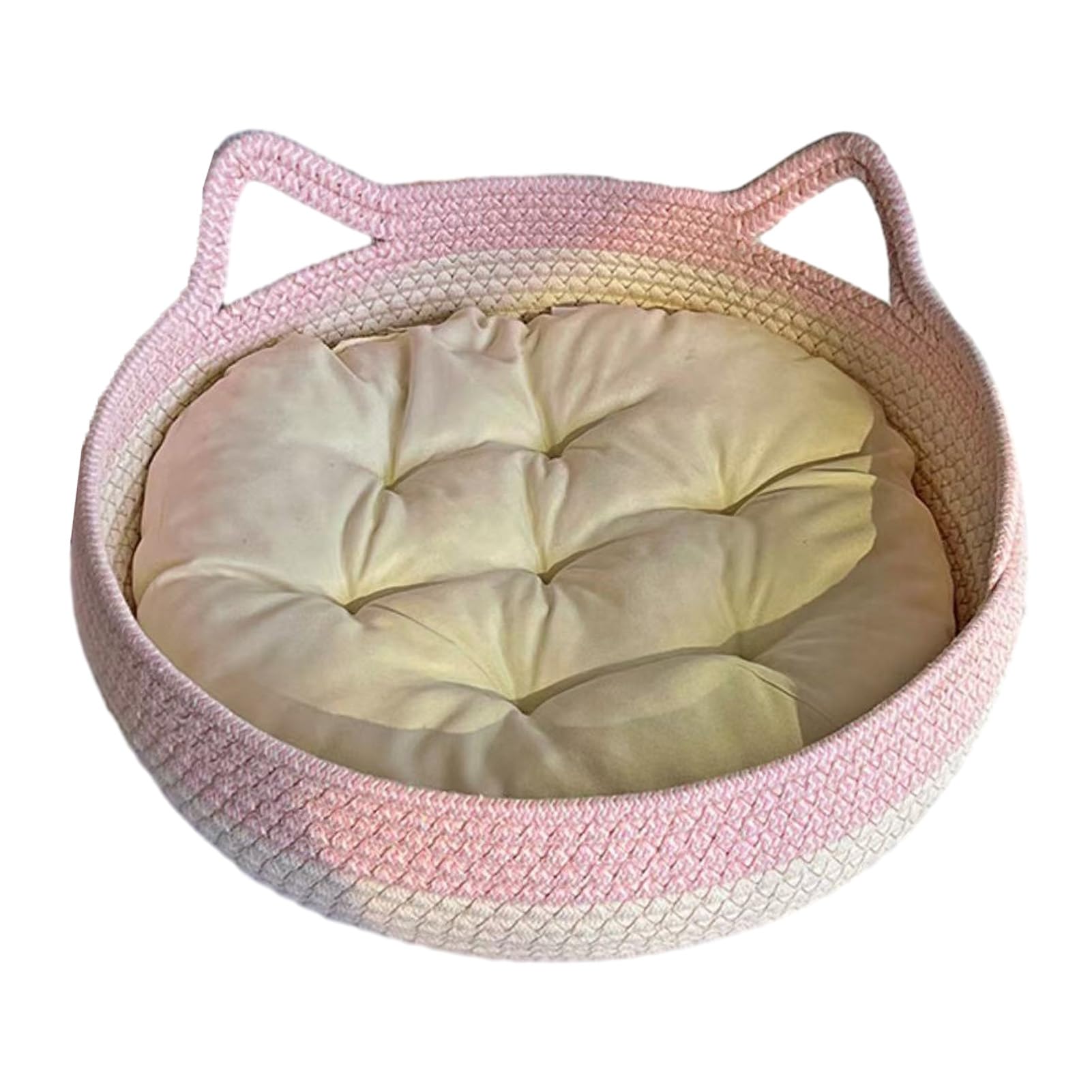 Panier pour chat destructeur avec lit rond en corde tressée anti-stress