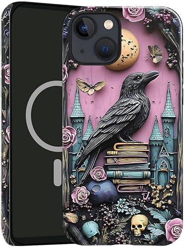 Miniatura 17 de Funda TnXee Compatible con iPhone 14, Compatible con MagSafe, Funda Híbrida de 2 Capas con Protección Anti-Caídas y Brillante para Niñas y Niños,