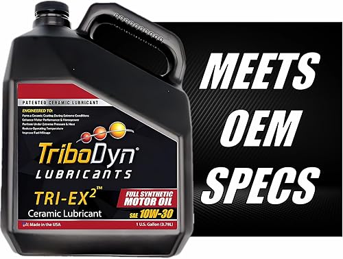 Miniatura 5 de TRI-EX2 10w30 Aceite sintético para motor con revestimiento cerámico (10W-30, 1 galón)
