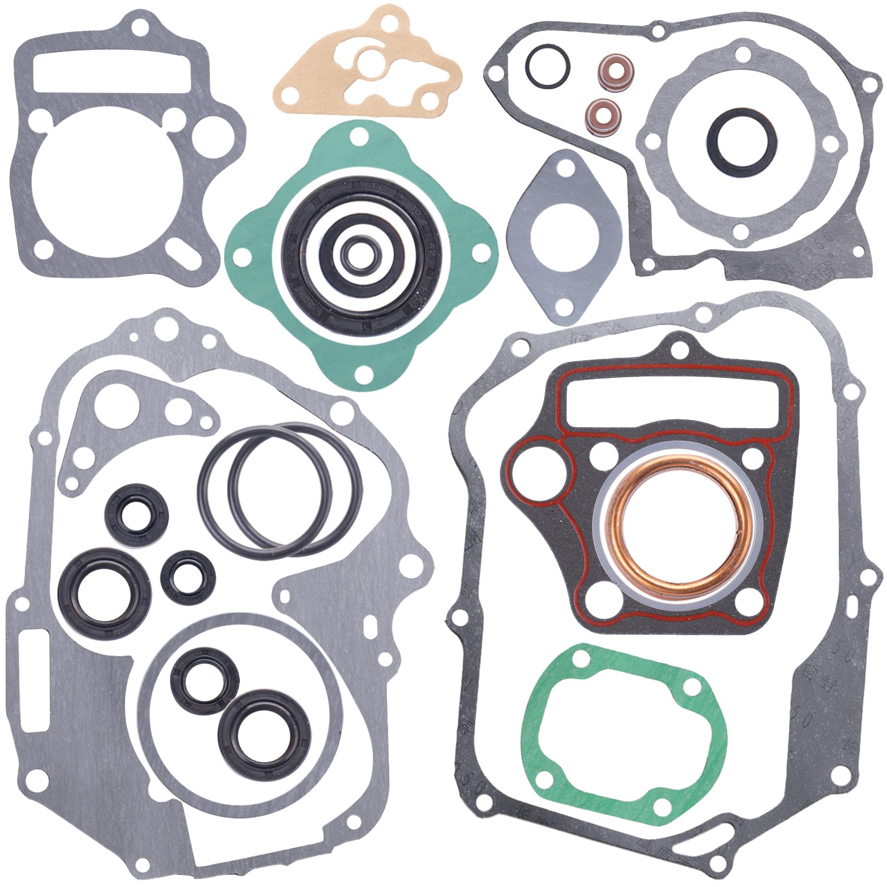 OTOHANS AUTOMOTIVE Gasket Set Compatible with Chinese Honda Engine 110cc 125cc Taotao ATV Dirt Bike Go Kart Quad 4 Wheeler Dune Buggy Coleman Coolester SSR Apollo 1P54FMI