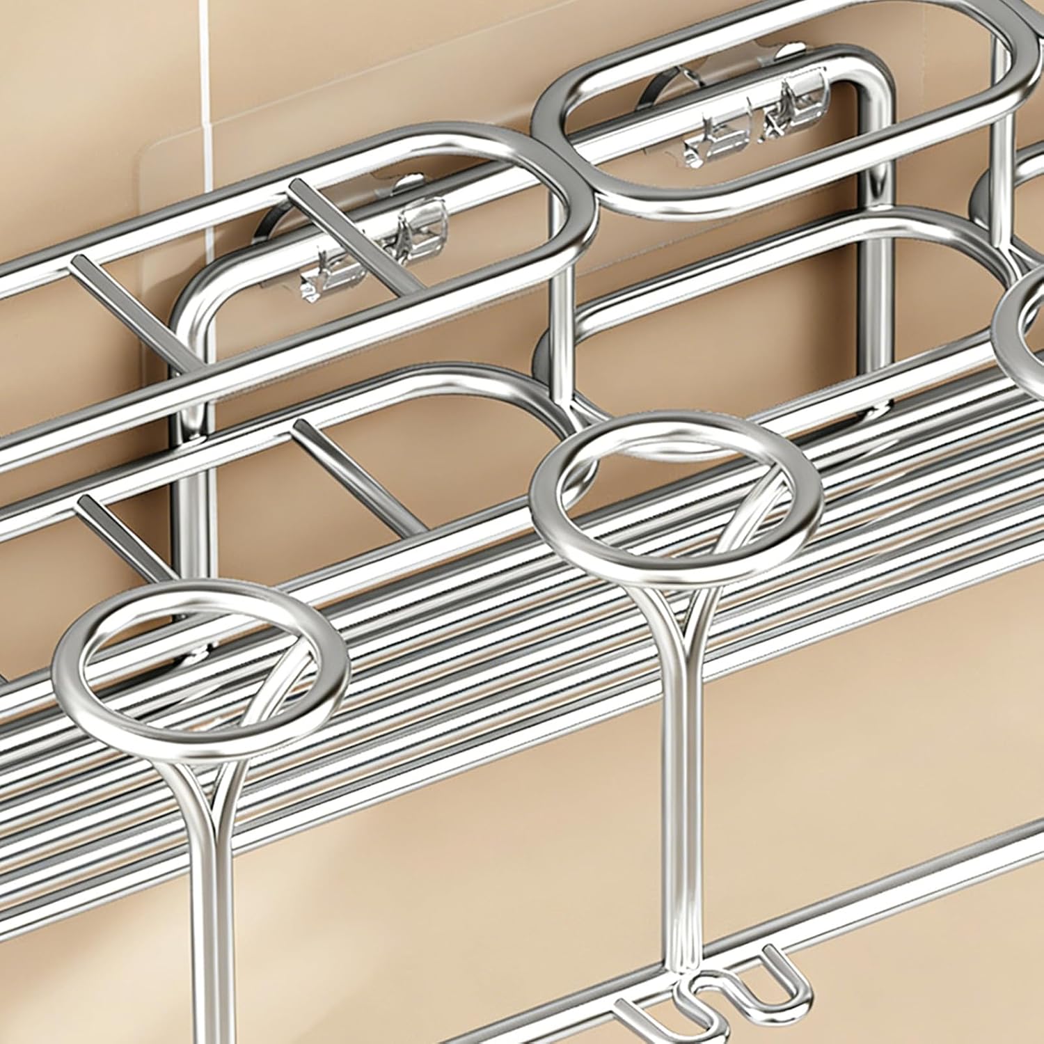 Stainless Steel Toothbrush Holder Storage Rack for Daily Bathroom Organizing Use with Easy Installation Home Essential Stainless Steel Toothbursh Rack