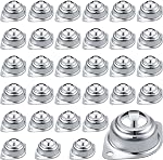32Pcs Roller Ball Transfer Bearing, 1 Inch Carbon Steel Ball Casters, Mounted Round Balls Transfer Unit Universal for Conveyor, Roller Stand, Furniture, Transmission, Trolley Screw