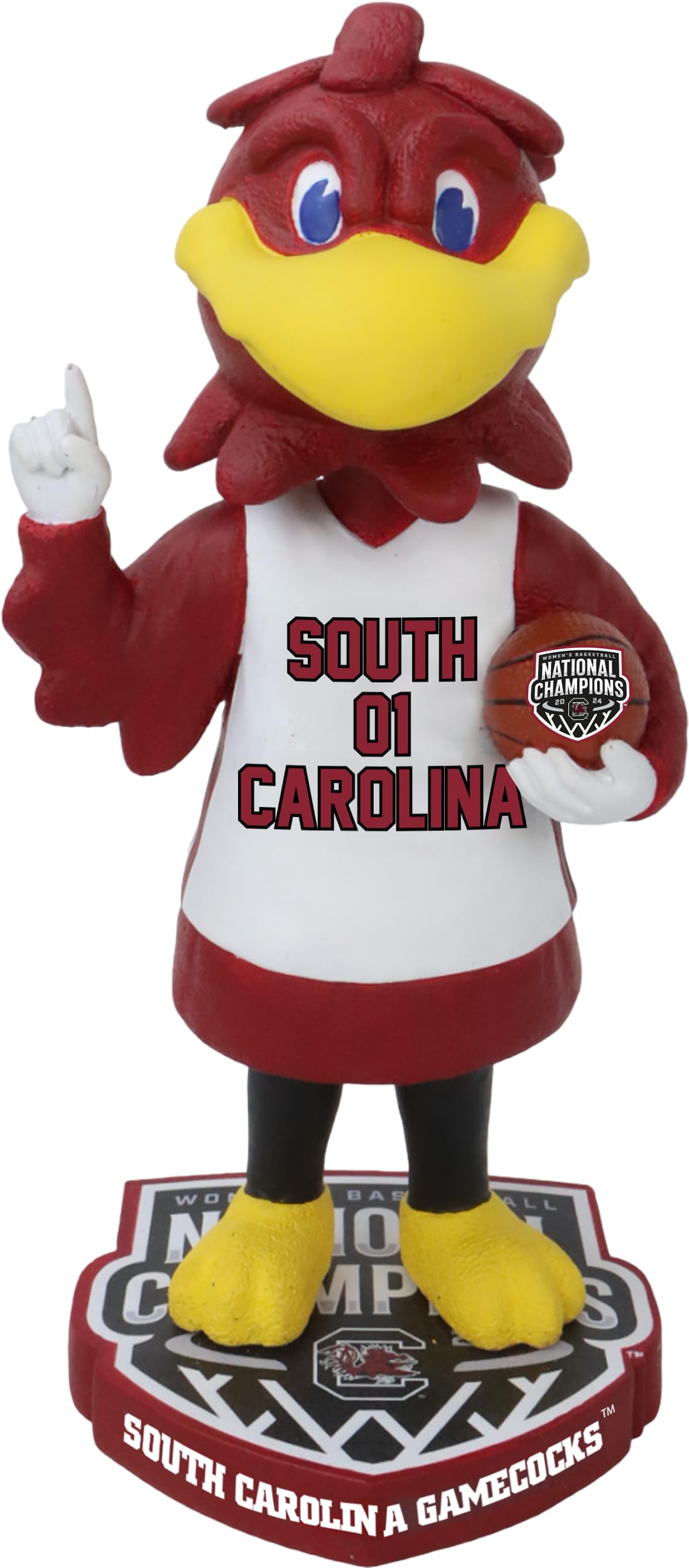 Cocky South Carolina Gamecocks 2024 Women's Basketball National Champ Bobblehead