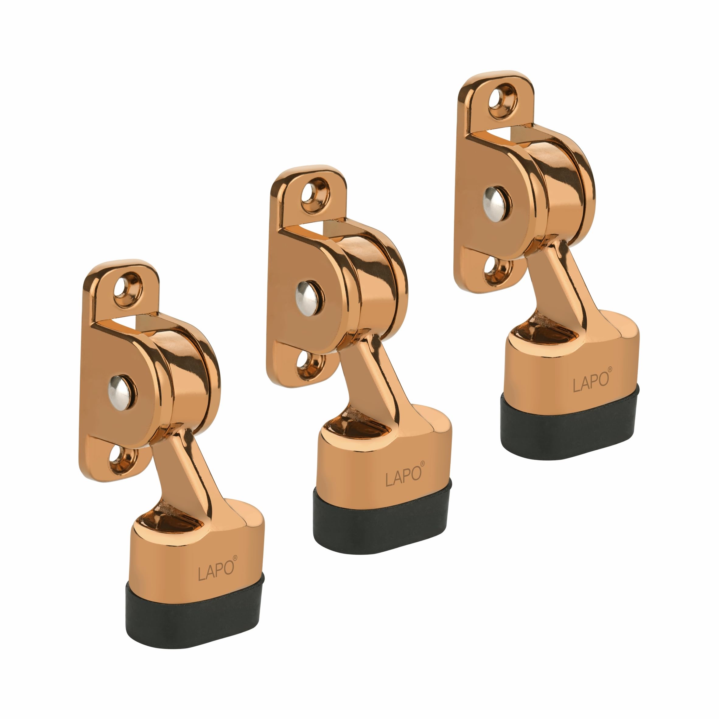 LAPO Premium 3 Inch Rubber Door Stopper with Screw | Heavy Duty Wooden Door Stopper for Home, Office, Hotel | Black Finish | Strong Grip Door Holder for All Surfaces (Pack of 1) — Amazon image 10