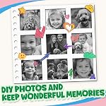 940Pcs Papier Thermique pour Enfants Caméra Imprimée instantanée, 10 Rolls Kids Camera Imprimé Impressé Imprimable Papier Compatible avec la plupart des Mini Imprimante thermique (94 Pcs/Roll)