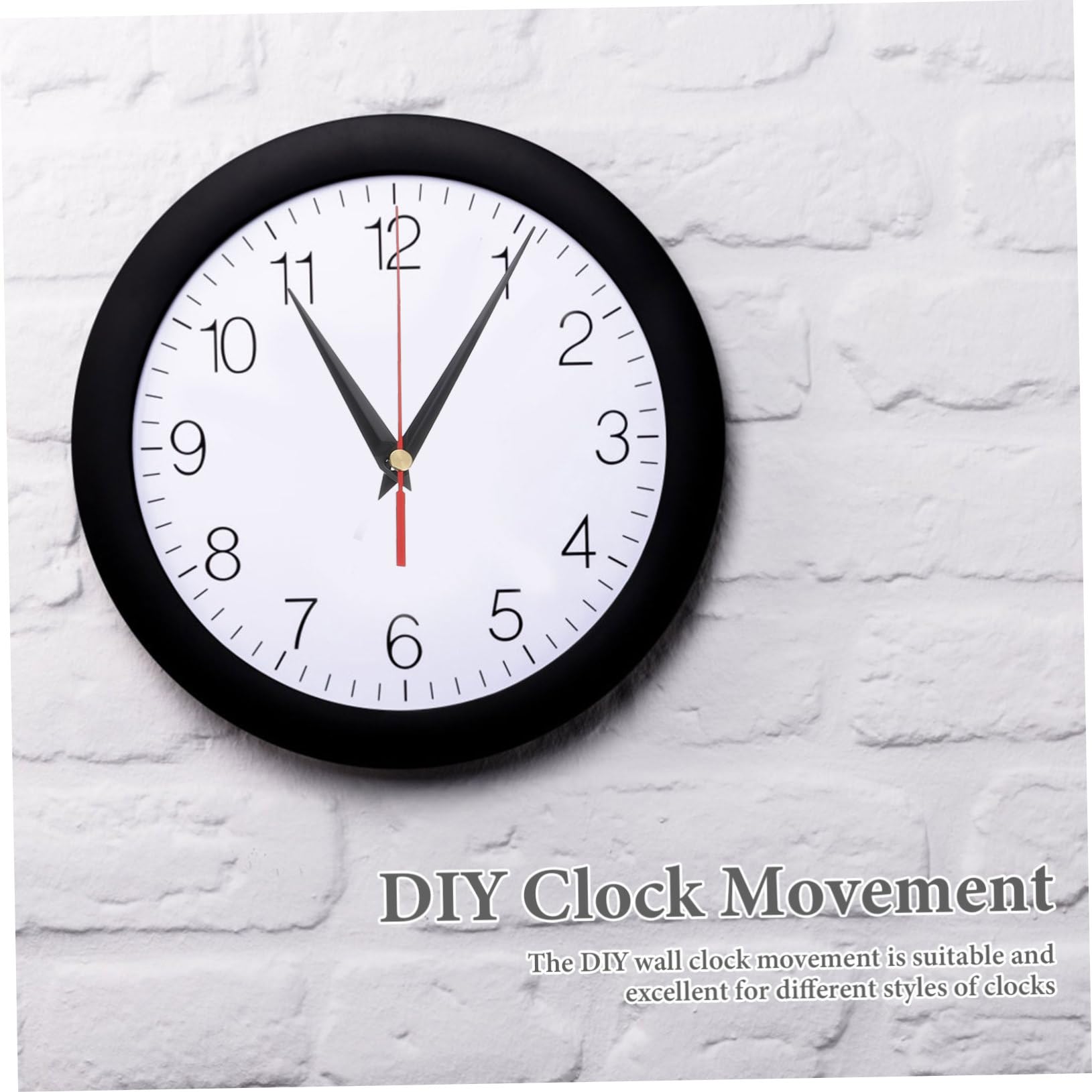Mécanisme De Horloge Inversé - Kit DIY Avec Moteur Et Aiguilles - Mouvement Silencieux - Pour Création D'horloge Personnalisée - Plastique Et Fer - 13
