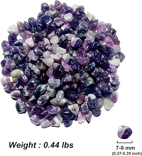 Miniatura 2 de Rocas decorativas para macetas, rocas de grava de acuario de 0.44 libras, piedras de cristal trituradas de cuarzo para manualidades, relleno de