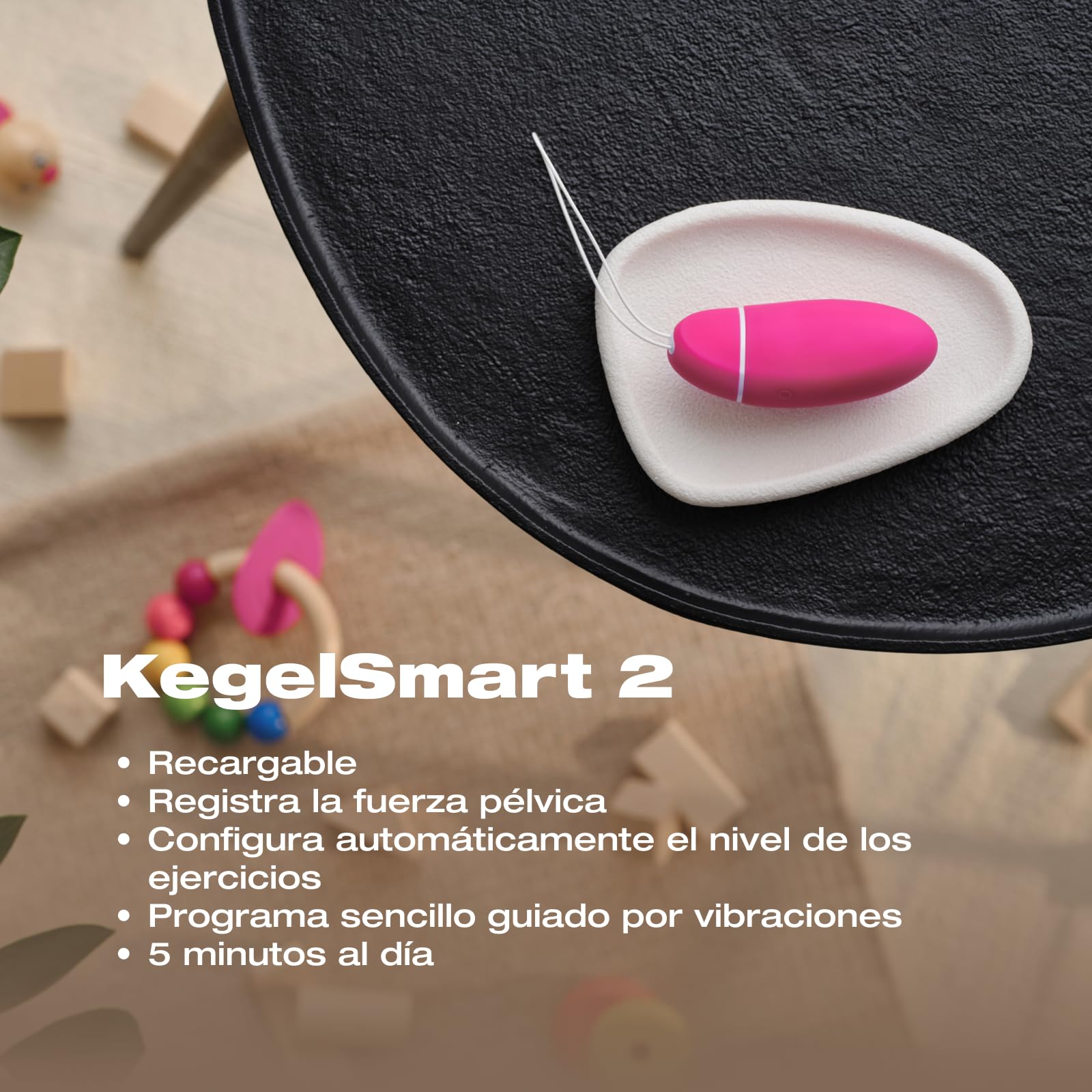 INTIMINA KegelSmart 2: Ejercitador de Suelo Pélvico para Mujeres, Bolas Chinas Suelo Pelvico Mujer Dispositivo de Tonificación de Kegel para Entrenamiento Guiado