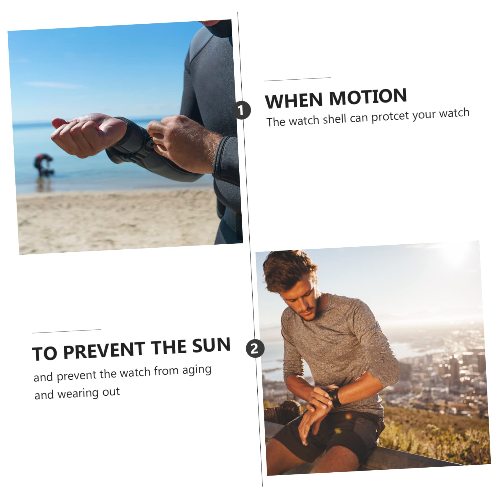 Housoutil Watch Case Watch Screen Protector Protective Case