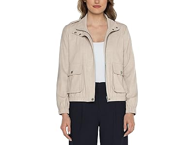 Liverpool Los Angeles Utility Zip Up Jacket Textured Stretch Woven Women
